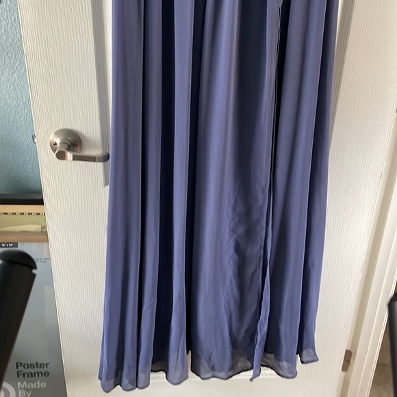 Beautiful Denim Blue Lulu’s Heavenly Hues Maxi Dress EUC size L - Picture 3 of 6